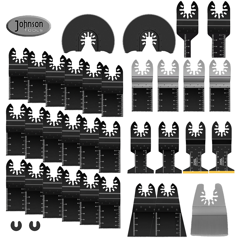 Johnson Tools 35 PCS Salınımlı Çok Alet Salıncak Elmas Bıçak Seti Ahşap Metal Plastik Kesim için 1