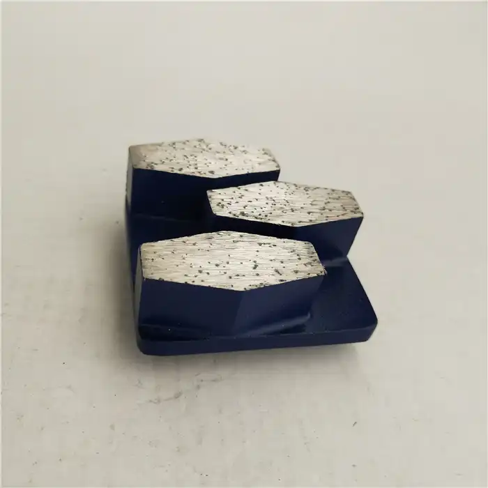 Johnson Tools Outils abrasifs pour sols en béton Patins de meulage Redilock en diamant avec trois segments hexagonaux 3