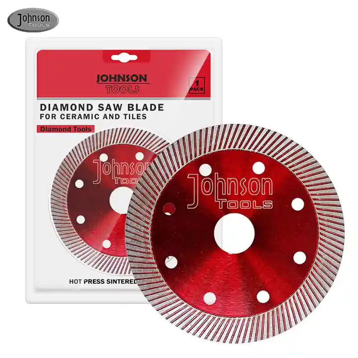 Johnson Tools Lames de scie diamantées ultra fines Turbo 105/115/125 mm pour carrelage en porcelaine 1