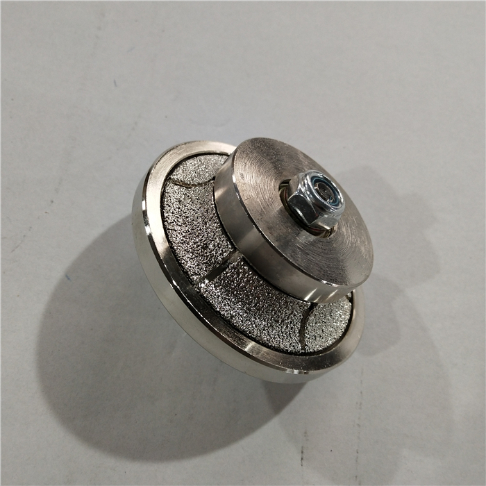 Johnson Tools 65-95mm Stone Edge Profile Vacuum Brazed Diamond Hand Profile Wheels for Granite Marble 7