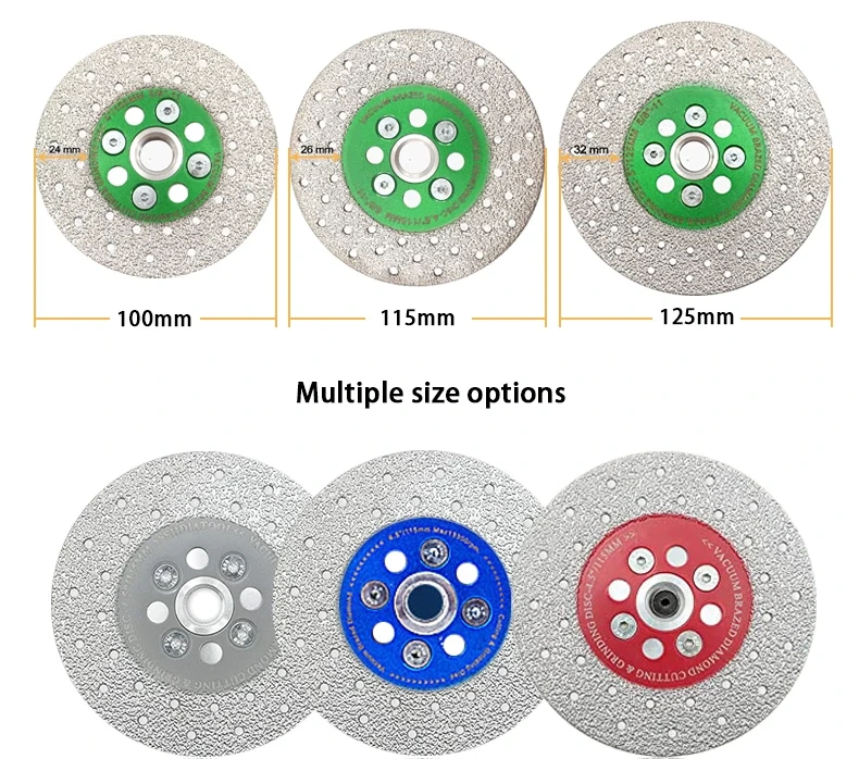 Johnson Tools Double Side Cutting&Grinding Vacuum Brazed Diamond Saw Blade for Marble Ceramic 3