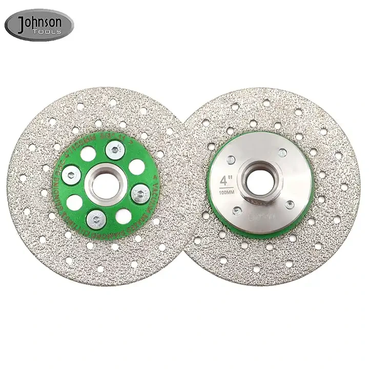 Johnson Tools Double Side Cutting&Grinding Vacuum Brazed Diamond Saw Blade for Marble Ceramic 1