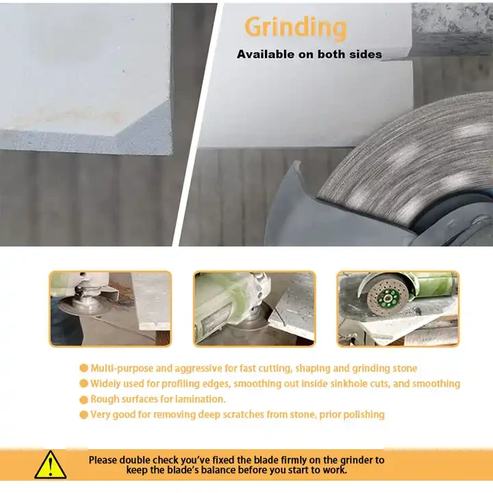 Johnson Tools Double Side Cutting&Grinding Vacuum Brazed Diamond Saw Blade for Marble Ceramic 6