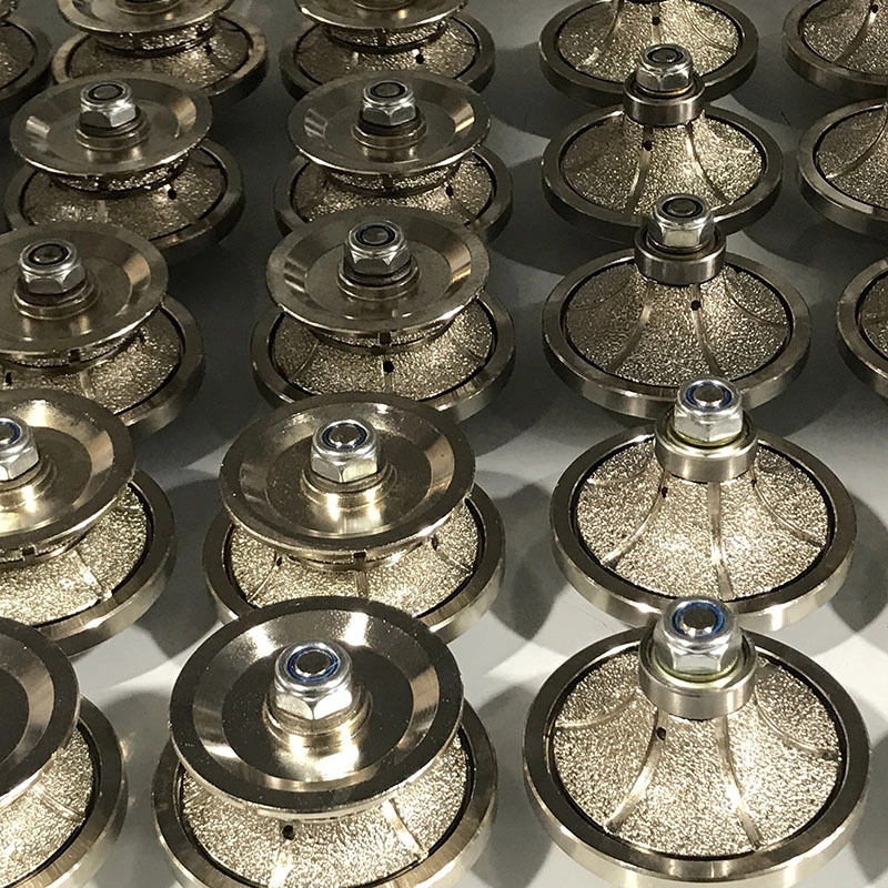 Johnson Tools 65–95 mm Steinkantenprofil, vakuumgelötete Diamant-Handprofilräder für Granit, Marmor 8