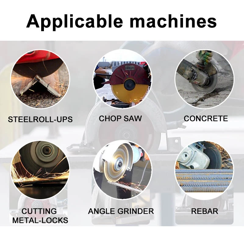 Johnson Tools Lama per sega brasata sotto vuoto diamantata per taglio metalli da 4-16 pollici per tondo per cemento armato, lamiera, ferro angolare, acciaio inossidabile 6
