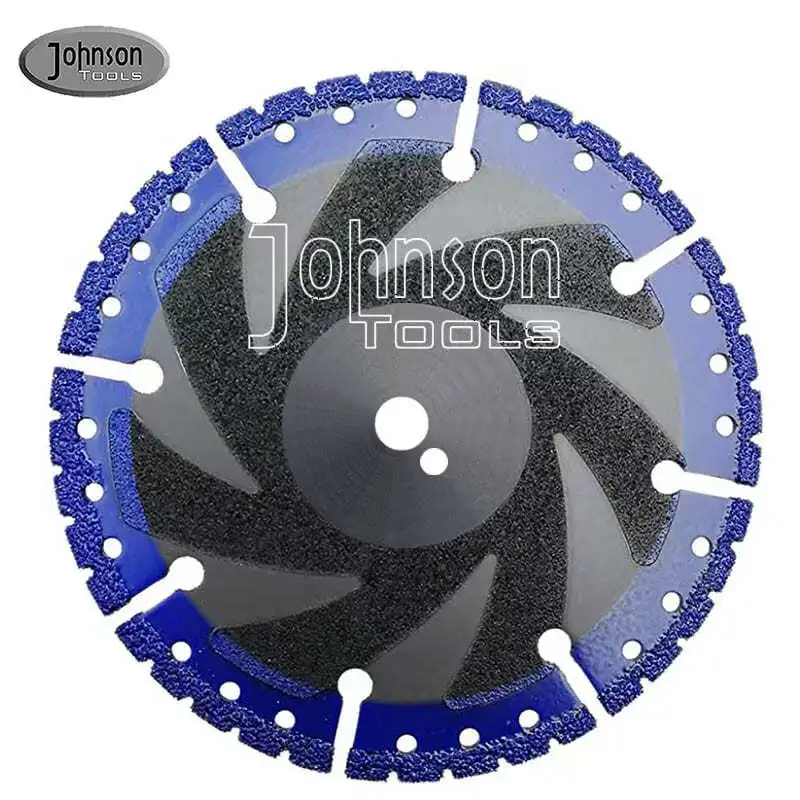 Johnson Tools Lama per sega brasata sotto vuoto diamantata per taglio metalli da 4-16 pollici per tondo per cemento armato, lamiera, ferro angolare, acciaio inossidabile 1