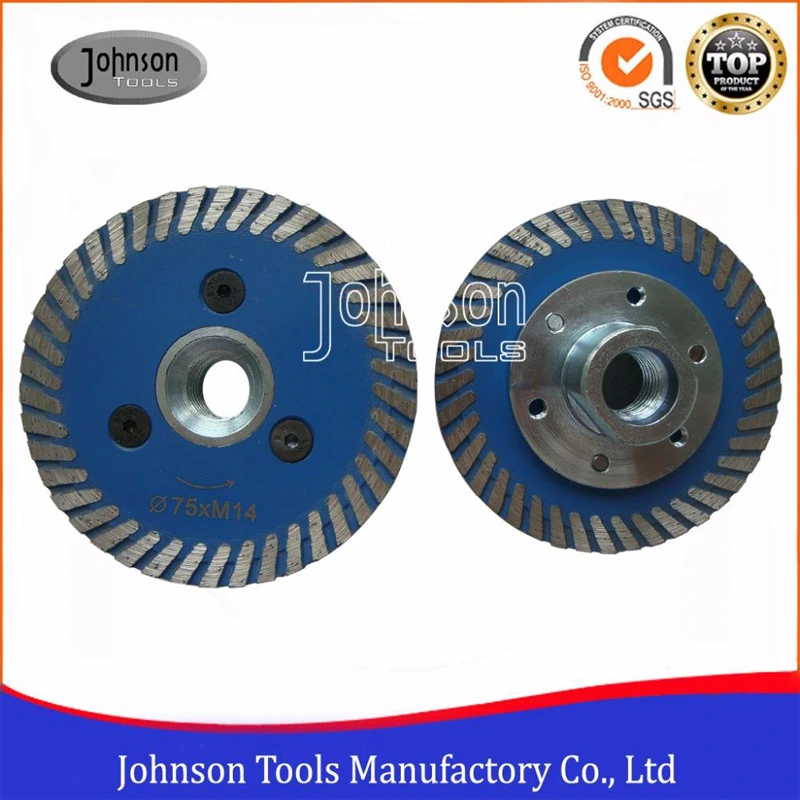 Johnson Tools Lame de scie turbo frittée diamantée pour coupe et sculpture de béton de granit de 25 mm à 90 mm avec bride 1