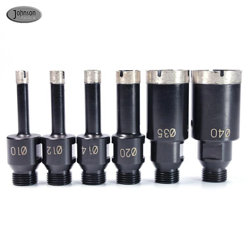 Johnson Tools 1/2 Gas, M14 Thread Shank Diamond Core Drill Bit for Wet and Dry Granite & Marble 1
