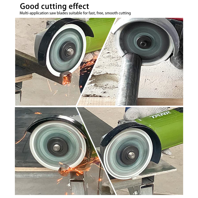 Disco da taglio diamantato per metalli con disco da taglio brasato sotto vuoto Johnson Tools per tubi in acciaio, ferro, acciaio angolare per tondo per cemento armato 7