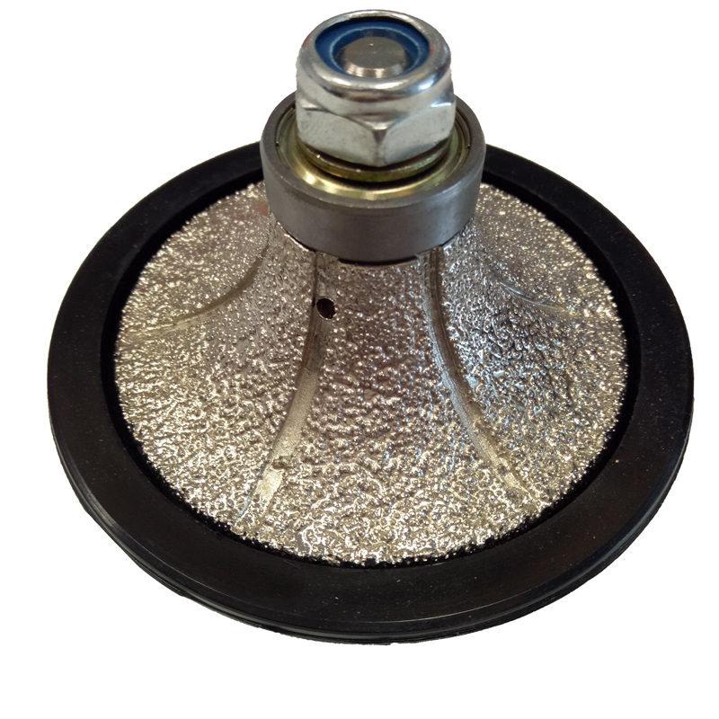 Johnson Tools 65-95mm Stone Edge Profile Vacuum Brazed Diamond Hand Profile Wheels for Granite Marble 9