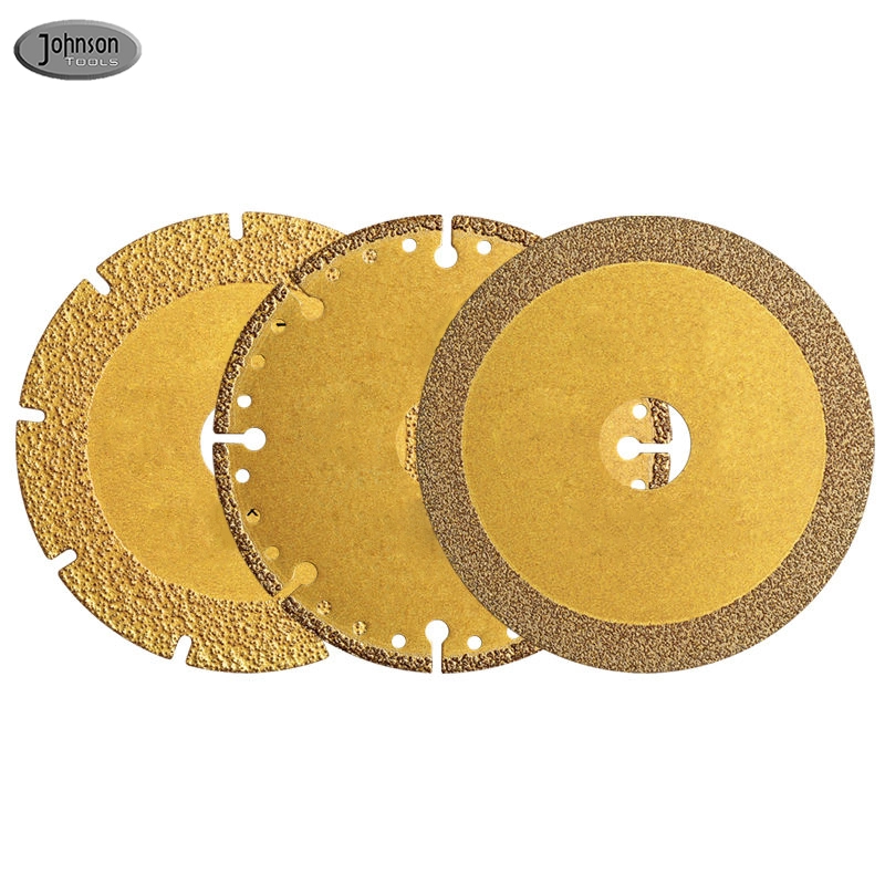Lâmina de serra de diamante soldada a vácuo Johnson Tools - Corte sem esforço para aço, ferro, aço inoxidável, vergalhão, e metal com rebarbadora 1