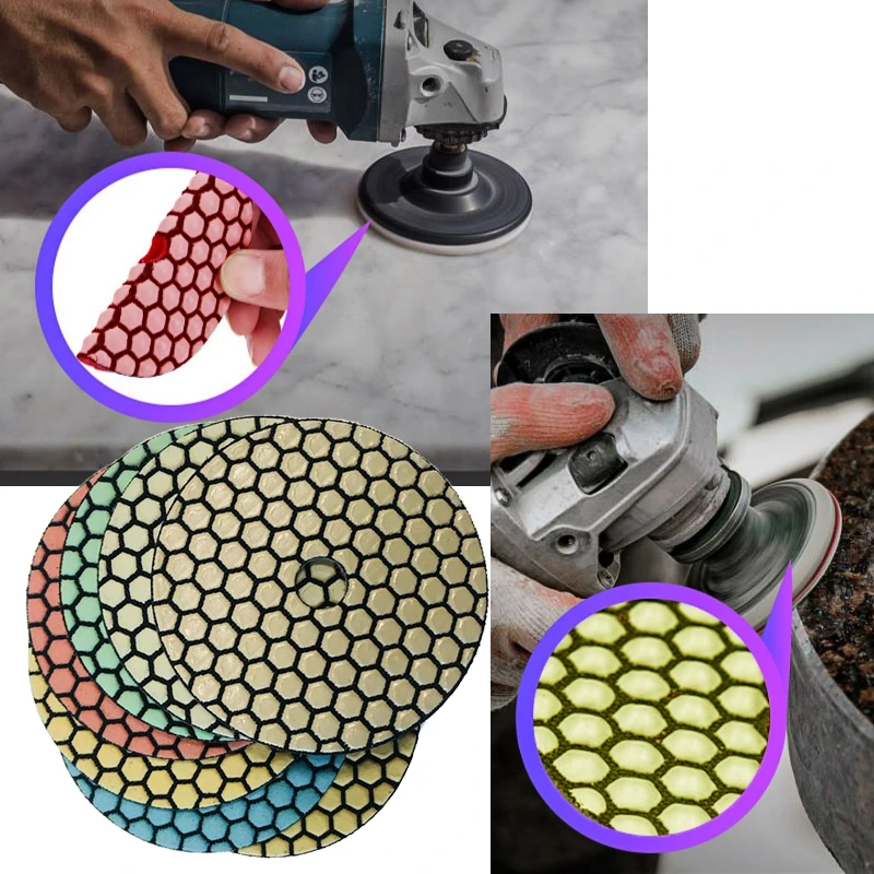 Johnson Tools 80-180mm Resin Bond Pad Penggilap Berlian Basah Atau Kering Untuk Batu Konkrit Kuarza Batu Granit Marmar 7