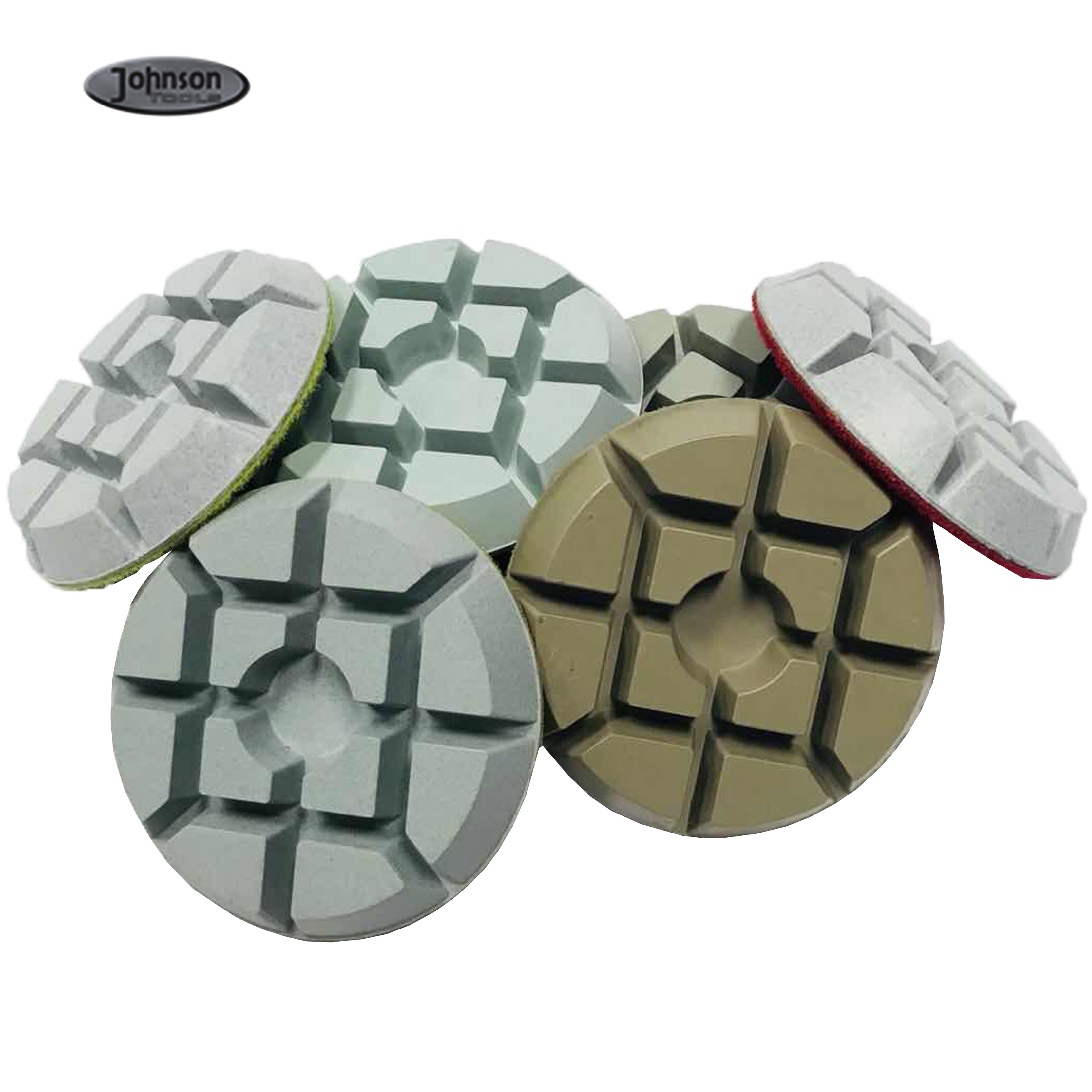 Johnson Tools Abrasive Tools 3 Diamond Concrete Polishing Pads Wet or Dry Diamond Disc for Polish Concrete Floor 1