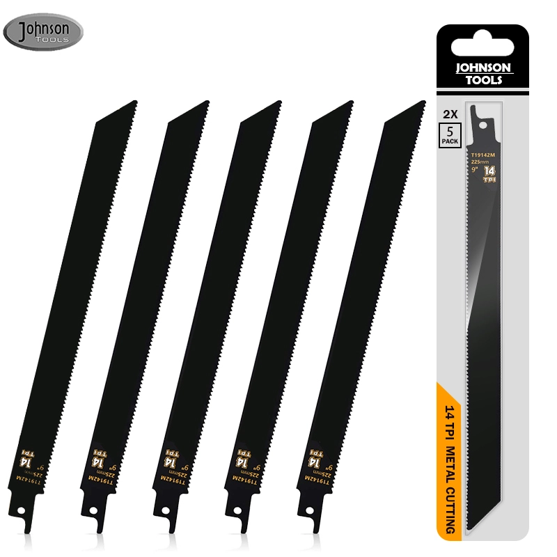 Johnson Tools 14TPI 9 Inch Bi-Metal Sabre Saw Blades Heavy Metal Cutting Reciprocating Saw Blades for Metal 1