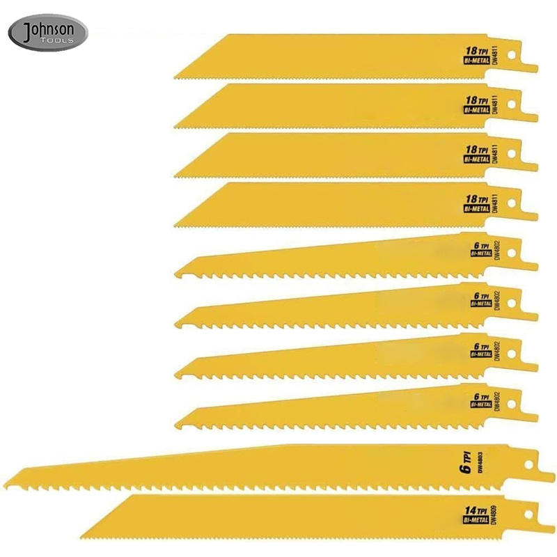 Conjunto de combinação de lâmina de serra alternativa de demolição multifuncional Johnson Tools para corte de madeira e metal 1