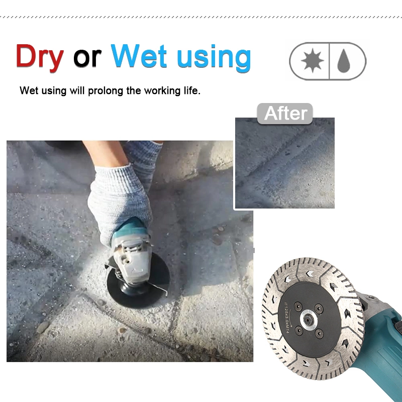 Johnson Tools 75mm-230mm Granit, Mermer, Beton İçin Sıcak Preslenmiş Testere Bıçağı Kesme ve Taşlama 7