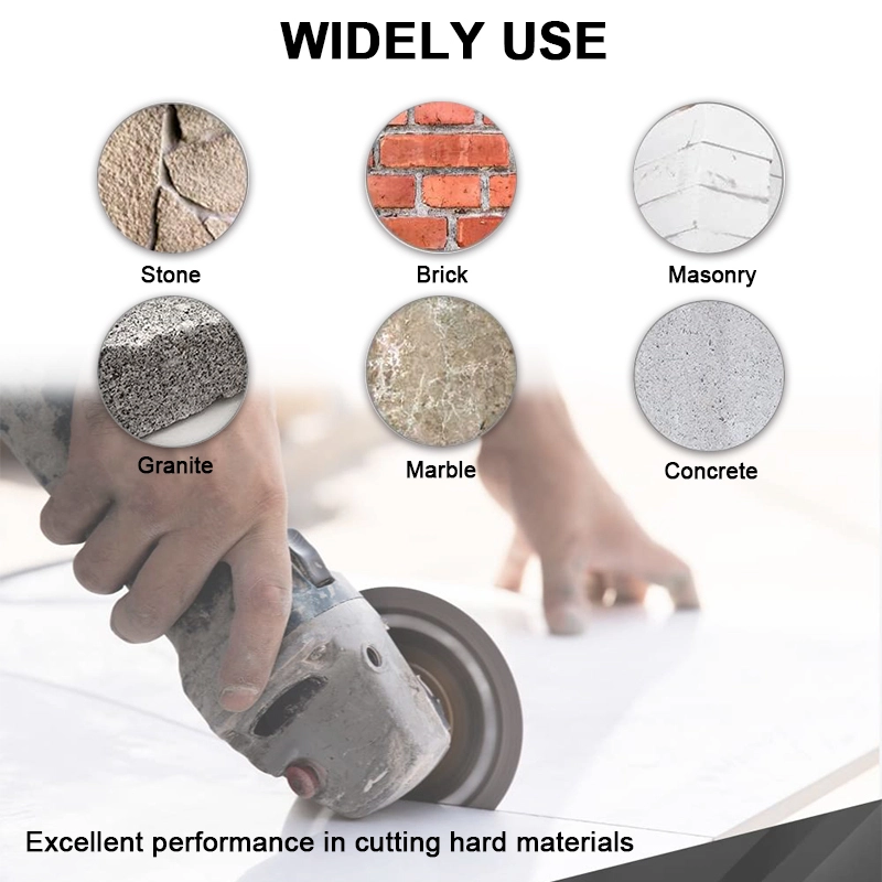 Johnson Tools 75mm-230mm Granit, Mermer, Beton İçin Sıcak Preslenmiş Testere Bıçağı Kesme ve Taşlama 6