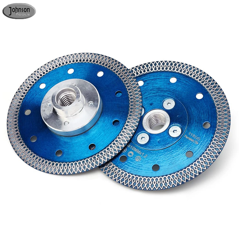 Johnson Tools 4 1/2 Angle Grinder Straight Flush Ultra-fine Cutting Grinding Disc Blades with Flange for Cutting Porcelain Tile Stone 1