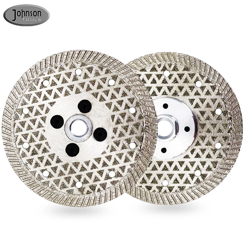 Johnson Tools Corte mais rápido de dupla face galvaniza diamante turbo segmento lâmina de serra para corte e esmerilhamento de granito 1