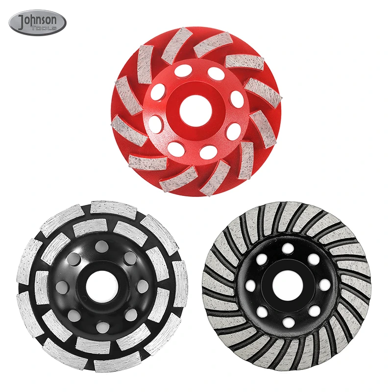 Johnson Tools 3 Pieces Diamond Cup Grinding Wheel for Concrete Granite Marble Masonry Brick 1
