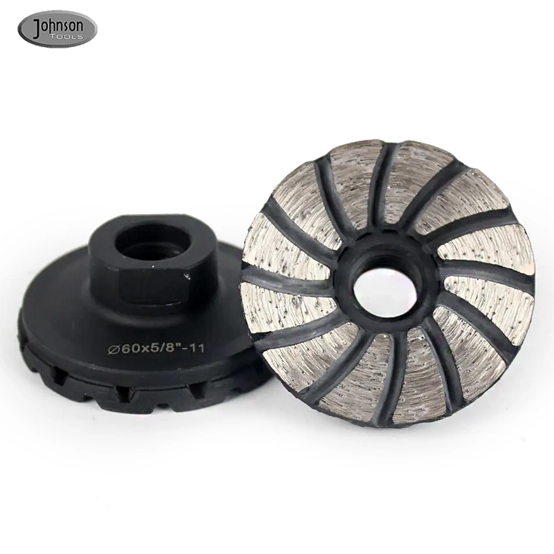 Johnson Tools 60 mm de alta qualidade, copo de pedra abrasiva, placa de rebolo para piso de tijolo de concreto 1