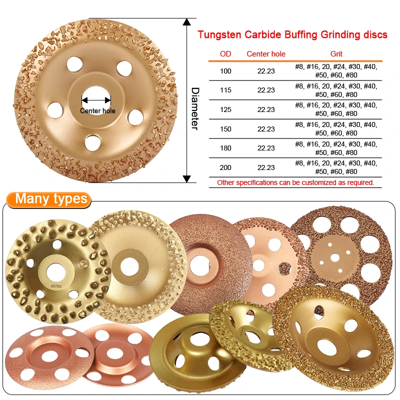 Johnson Tools Premium Tungsten Karbür Aşındırıcı Aletler Lastik Kauçuk Ahşap için Karbür Lastik Taşlama Diski 3