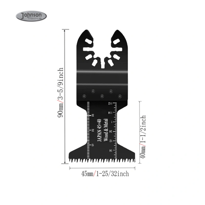 Johnson Tools Multiutensile oscillante per legno con lama per sega universale giapponese ad alta velocità 40x45 mm per legno e plastica 1