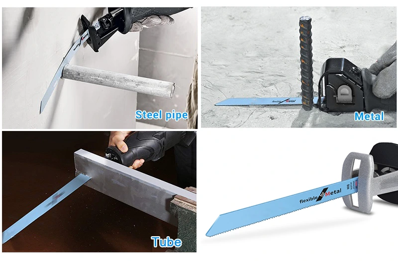 3-Pack 4 Inch 8 TPI Carbide Reciprocating Saw Blades – Carbide Tipped Teeth For Thick Metal, Cast Iron & Alloy Steel Cutting, Fast & Long-Lasting