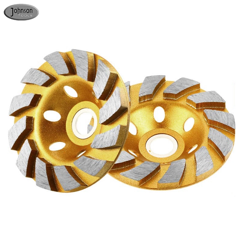 Johnson Tools Disco de retificação de concreto com placa de diamante de metal de 4 polegadas para piso de concreto e pedra 1