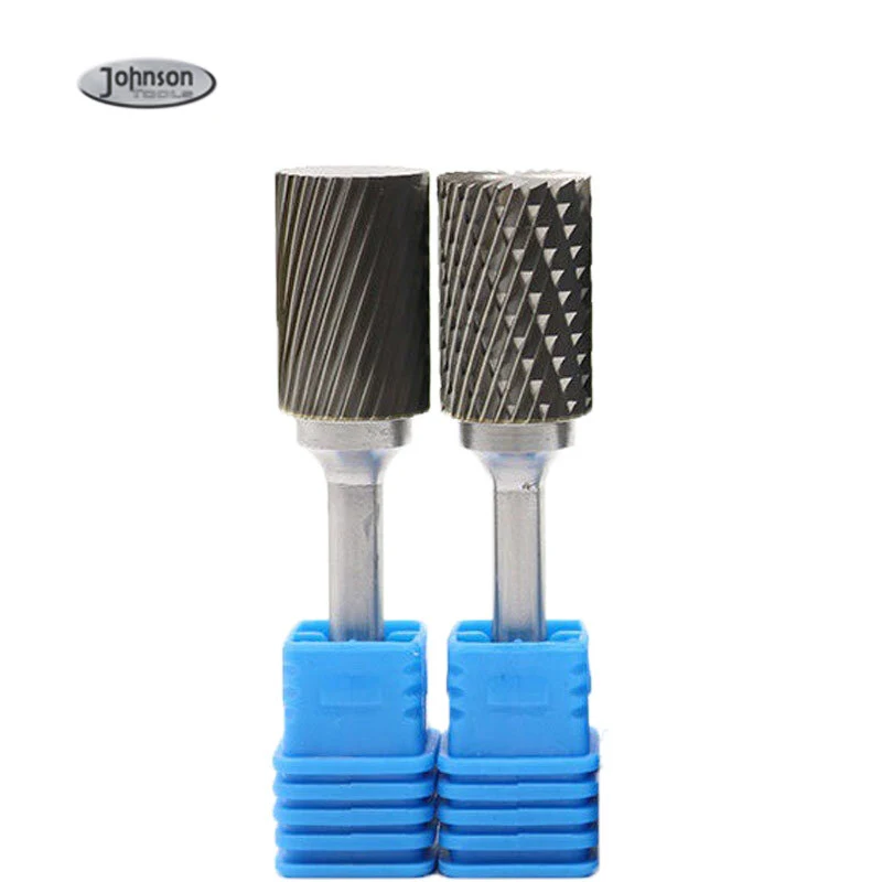 Johnson Tools High-Quality Hand Tools Carbide Die Grinder Cylindrical Burr Bits for Stainless Steel 1
