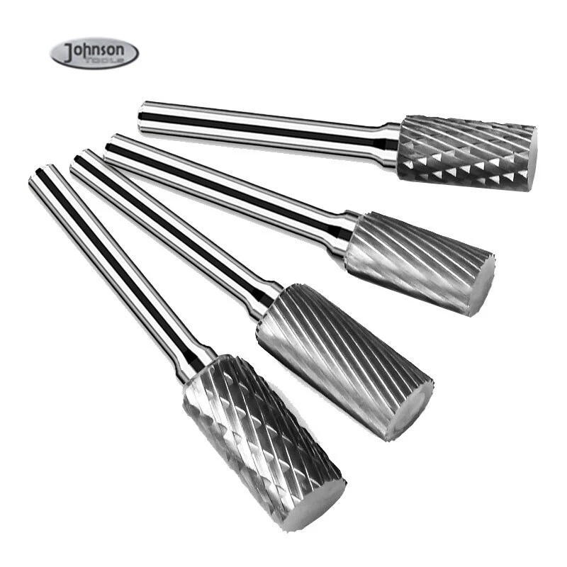 Johnson Tools Carbide Die Grinder Bits Broca de rebarba rotativa dupla de tungstênio de alta velocidade para plástico Madeira Metal Aço Moagem Gravura Polimento 1