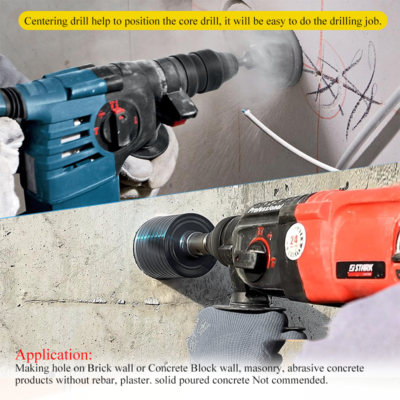 Bit Teras Berlian Dikimpal Laser Johnson Tools untuk Batu Marmar Dinding Blok Granit Konkrit 68mm Bit Teras Gergaji Lubang Bata 7