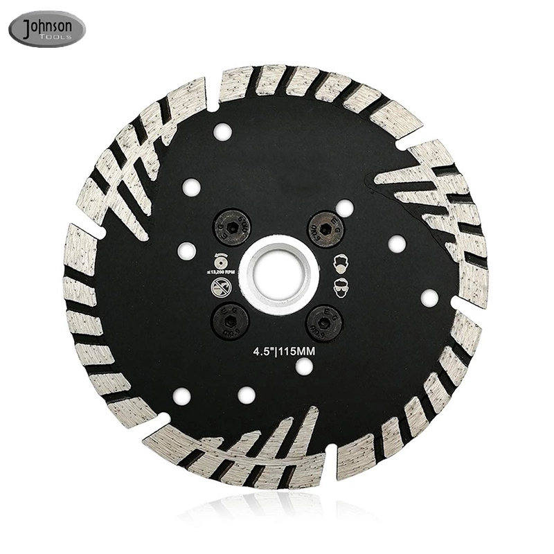 Johnson Tools Hot Press Sintered Granite Diamond Saw Blade with Triangle Protection Teeth Granite Cutting Disc 1