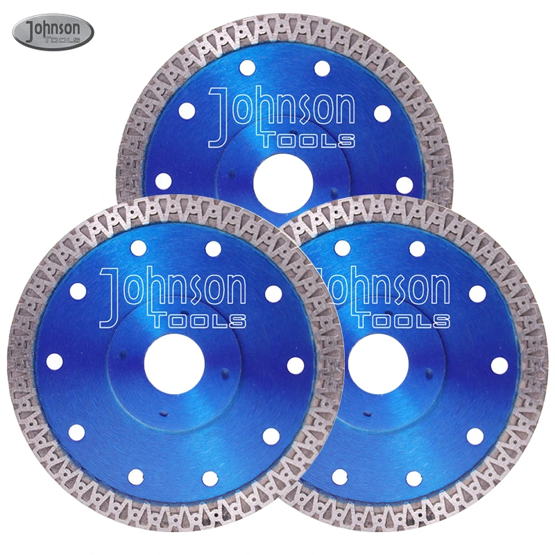 Johnson Tools Disco de corte de porcelana con hoja de sierra de diamante con turbo de malla para azulejos, cerámica, granito, mármol 7