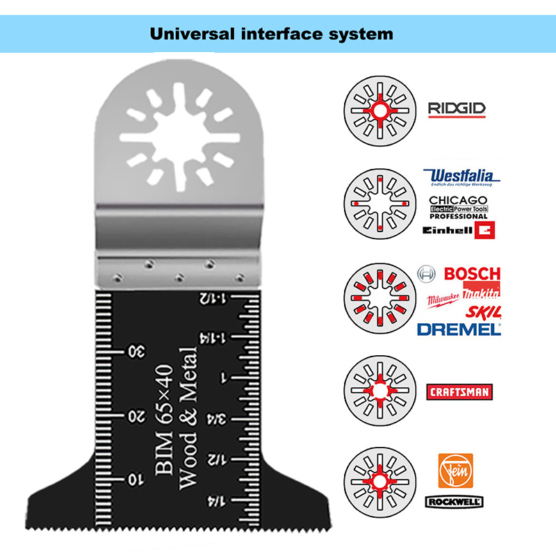 Johnson Tools 65x40mm Bi-metal Universal Saw Blade Oscillating Tool Saw Blades For Renovator Power Tools For Metal and Wood 7