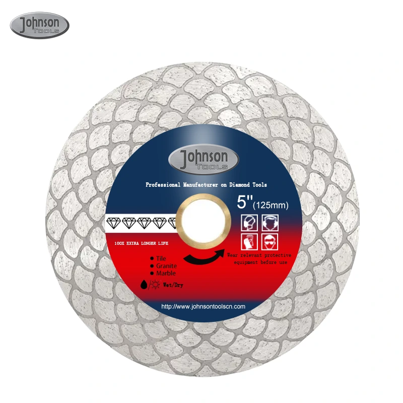 Johnson Tools - Disco abrasivo de corte de diamante de doble cara con hoja de sierra de granito para baldosas de cerámica de 4,5 /5 2
