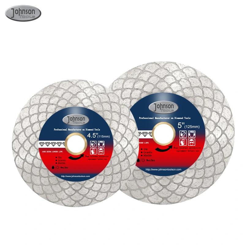 Johnson Tools - Disco abrasivo de corte de diamante de doble cara con hoja de sierra de granito para baldosas de cerámica de 4,5 /5 1