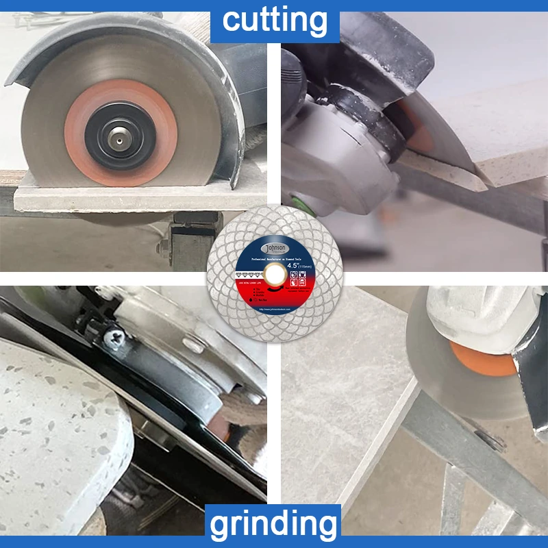 Johnson Tools - Disco abrasivo de corte de diamante de doble cara con hoja de sierra de granito para baldosas de cerámica de 4,5 /5 7