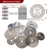 Johnson Tools Muela abrasiva de granito de doble cara para galvanoplastia Disco de corte abrasivo Hoja de sierra de diamante para biselar y dar forma a mármol, azulejo de porcelana, cuarzo 5