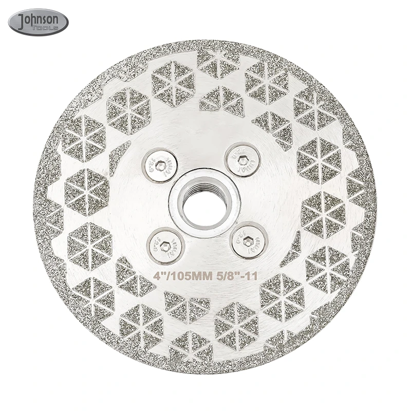 Johnson Tools Muela abrasiva de granito de doble cara para galvanoplastia Disco de corte abrasivo Hoja de sierra de diamante para biselar y dar forma a mármol, azulejo de porcelana, cuarzo 1