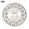 Johnson Tools Muela abrasiva de granito de doble cara para galvanoplastia Disco de corte abrasivo Hoja de sierra de diamante para biselar y dar forma a mármol, azulejo de porcelana, cuarzo 1