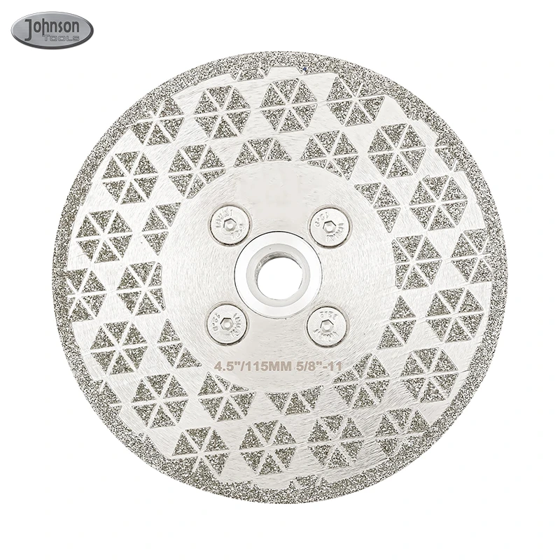 Johnson Tools Muela abrasiva de granito de doble cara para galvanoplastia Disco de corte abrasivo Hoja de sierra de diamante para biselar y dar forma a mármol, azulejo de porcelana, cuarzo 3