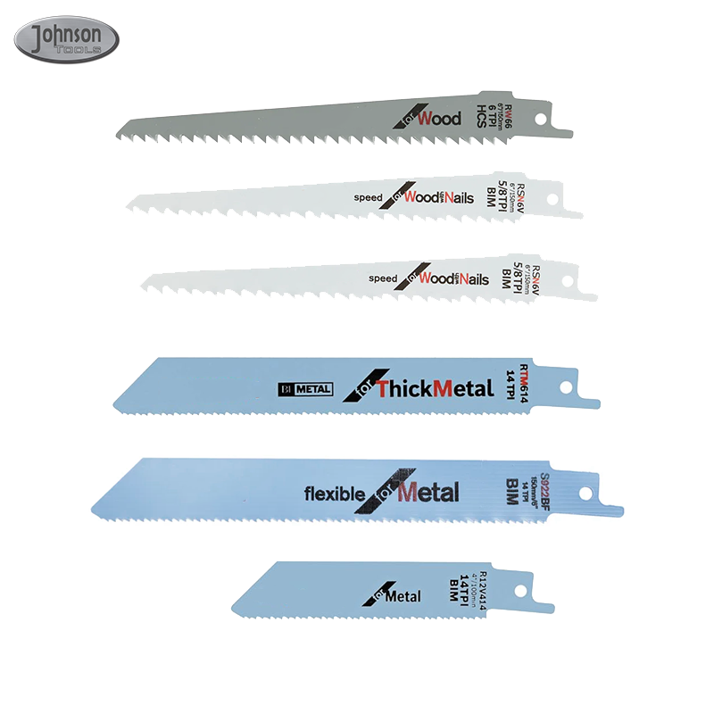 Conjunto de lâminas de serra recíproca bimetálicas Johnson Tools para corte de metal, acessórios para ferramentas elétricas 4