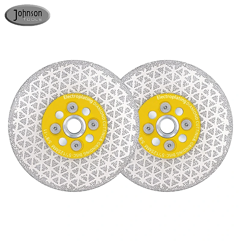 Johnson Tools Galvanisiertes doppelseitiges Diamant-Sägeblatt, Trennscheibe, Schleifscheibe, Glas-Trennscheibe, Diamant-Marmor-Sägeblatt 1