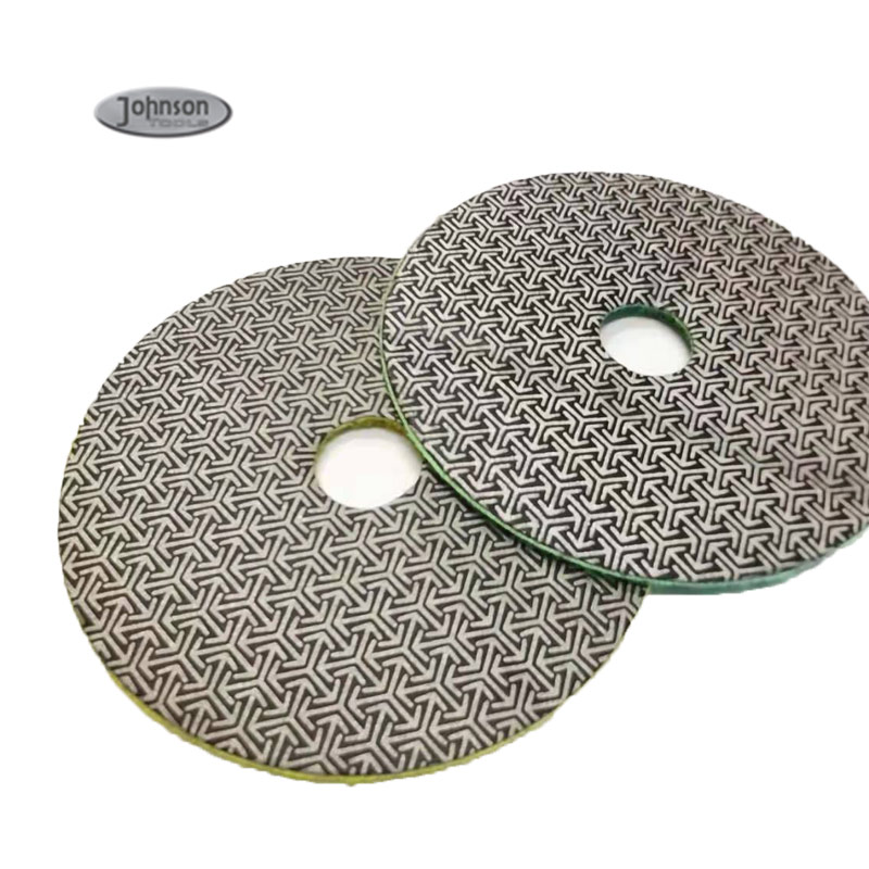 Johnson Tools Premium 4′′ Corak Segitiga Khas Ikatan Logam Berlian Elektroplating Buffing Pads Menggilap Cakera Pengisaran 5