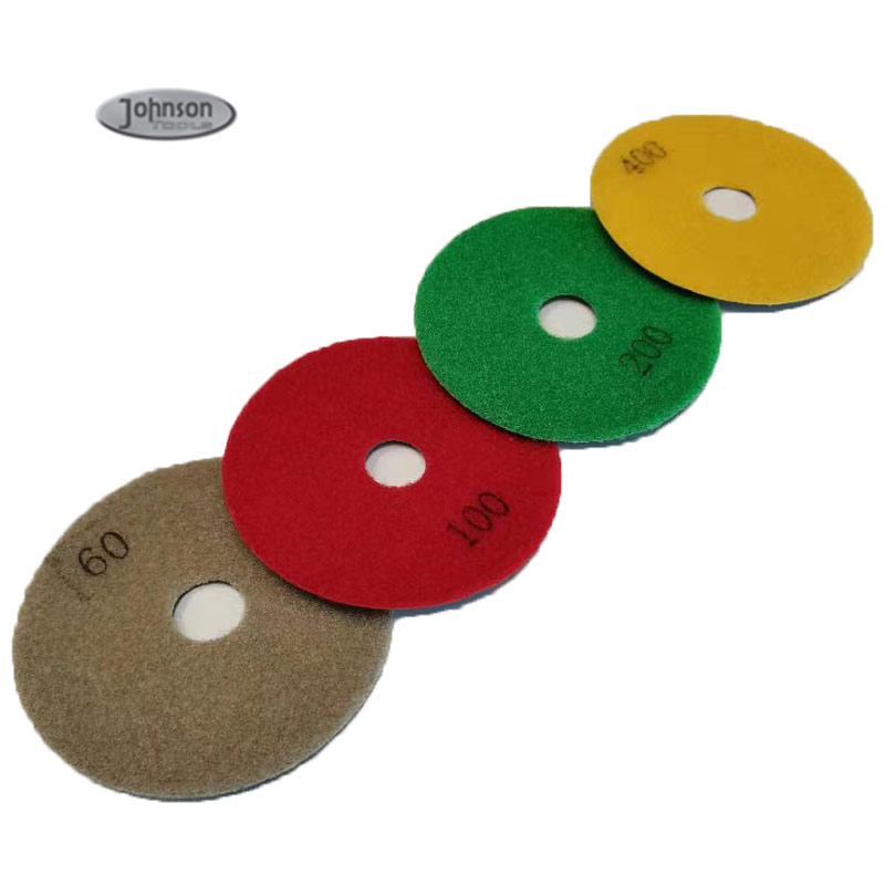 Johnson Tools Premium 4′′ Corak Segitiga Khas Ikatan Logam Berlian Elektroplating Buffing Pads Menggilap Cakera Pengisaran 3