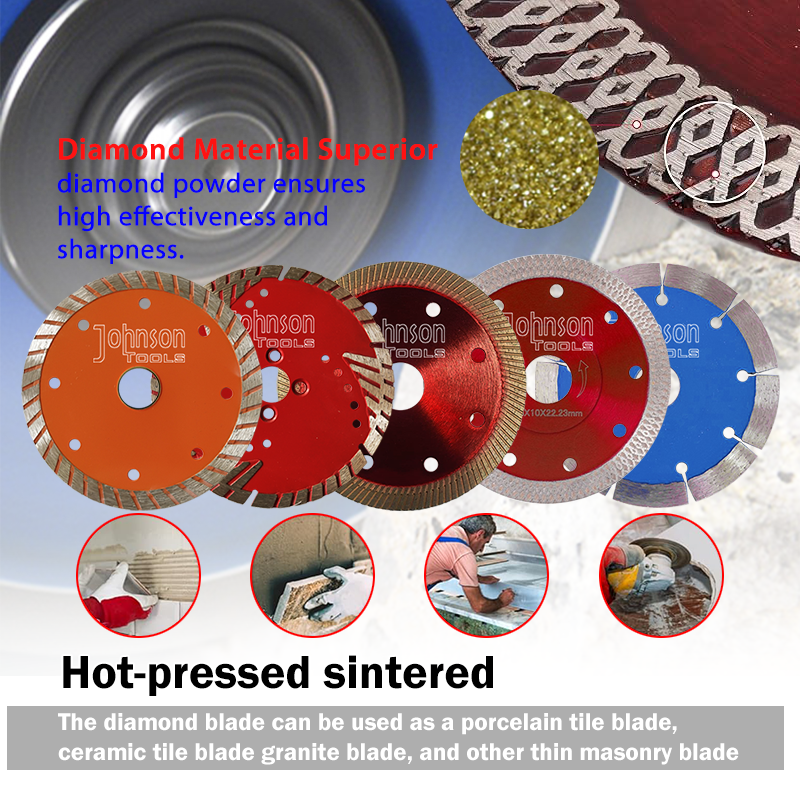 Johnson Tools 125mm Sintered Cyclone Mesh Turbo Diamond Blade untuk Jubin Seramik 7