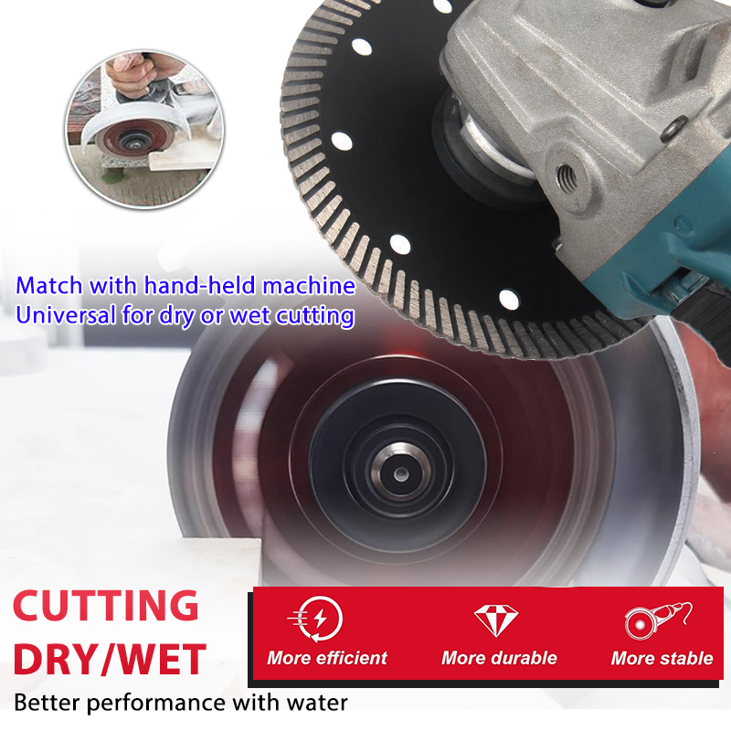 Johnson Tools 125mm Sintered Cyclone Mesh Turbo Diamond Blade untuk Jubin Seramik 6