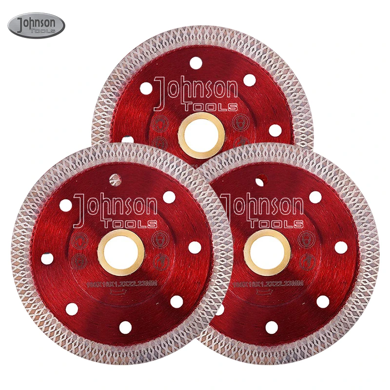 Johnson Tools 125mm Ciclone Sinterizado Mesh Turbo Diamond Blade para Azulejo Cerâmico 3