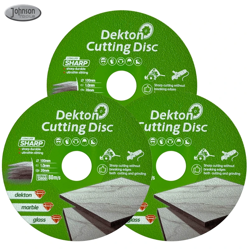 Johnson Tools 4 inci Ultra-Nipis Diamond Saw Blade Wheel Dekton Diamond Saw Blade Porcelain Saw Blade Alat Berlian untuk Dekton Slab 1